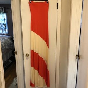 Strapless summer maxi dress